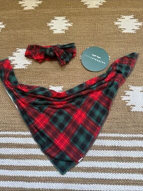 Little Sleepies Tartan Plaid Bow and Bandana